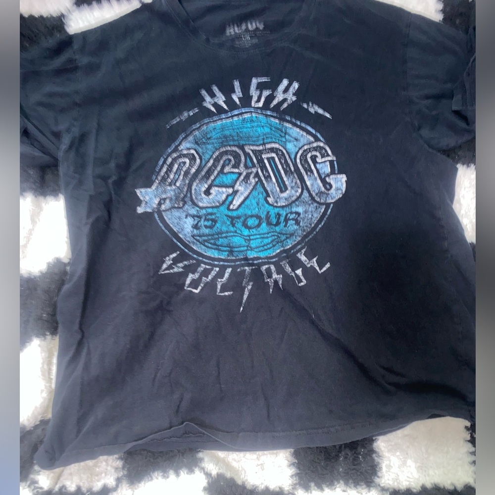 AC/DC Vintage Black Cotton Tee